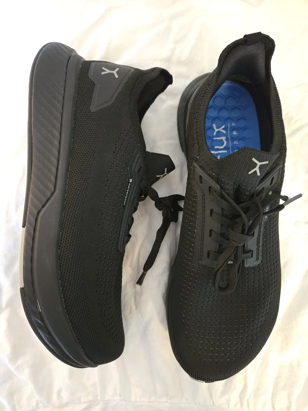 Flux Adapt Runner H20 Pro Black Mens 9 Womens 10.5 Waterproof Athletic Shoes